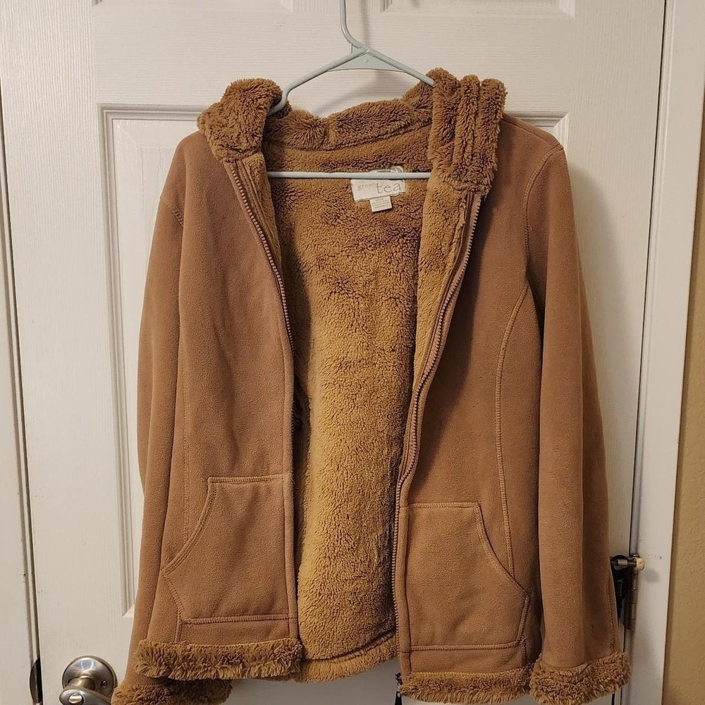 Mi Women's Tan Teddy Jacket
